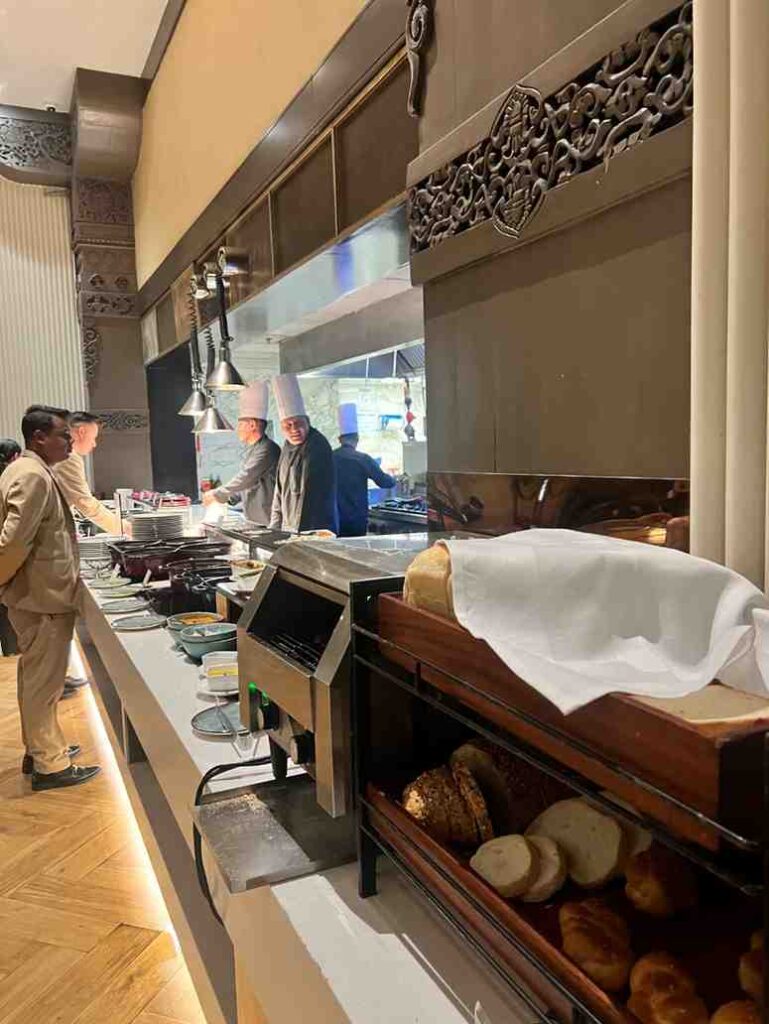 Breakfast at Dusit Princess with breakfast buffet setup